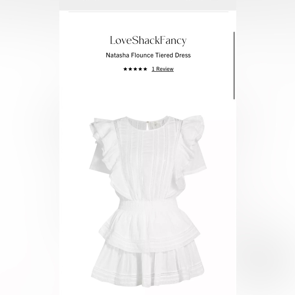 White Natasha LoveShackFancy Flounce Dress